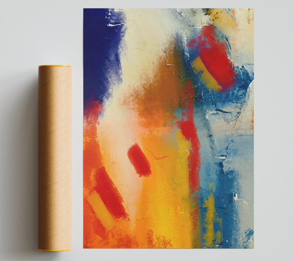 Sunlit Orange Abstract Giclee Print