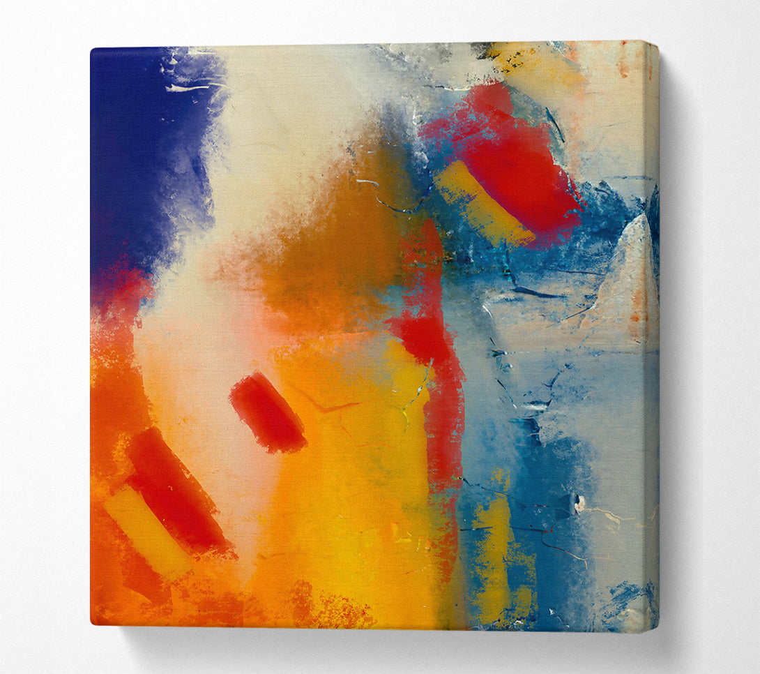 A Canvas Print of Sunlit Orange Abstract Canvas Print