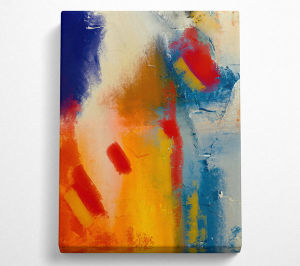  A Canvas Print of Sunlit Orange Abstract Canvas Print