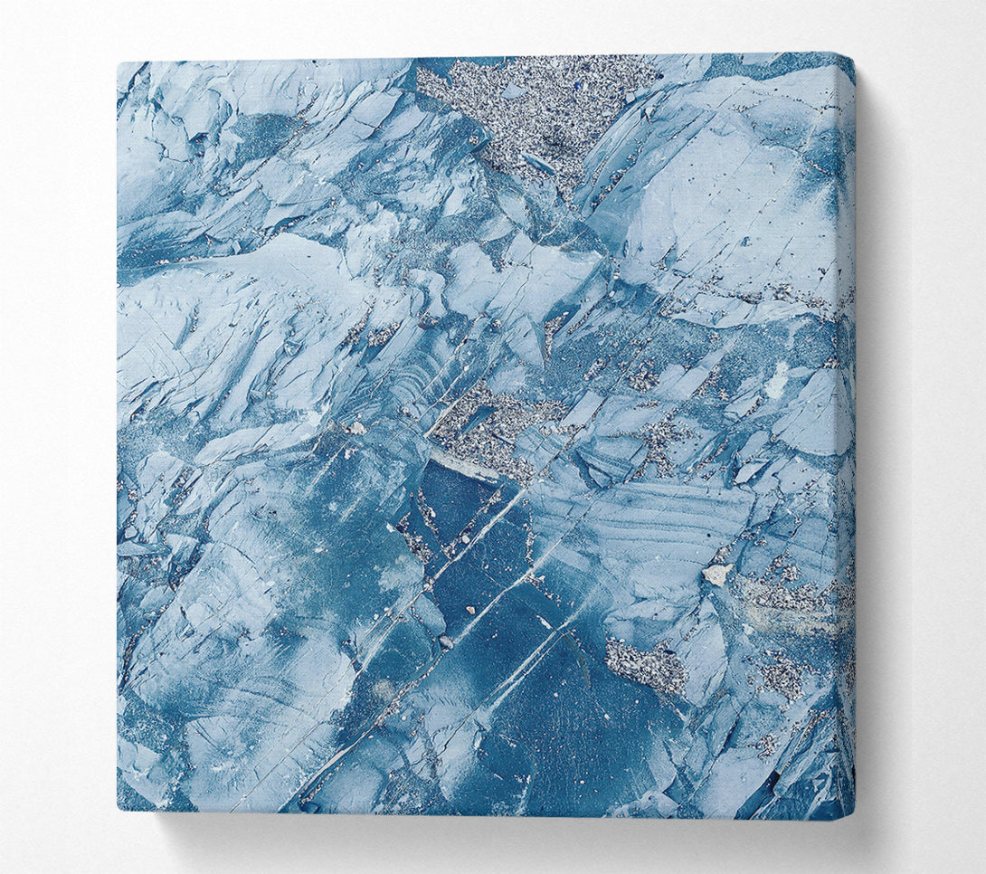  A Canvas Print of Azure Stone Layers Canvas Wall Art