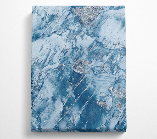  A Canvas Print of Azure Stone Layers Canvas Wall Art
