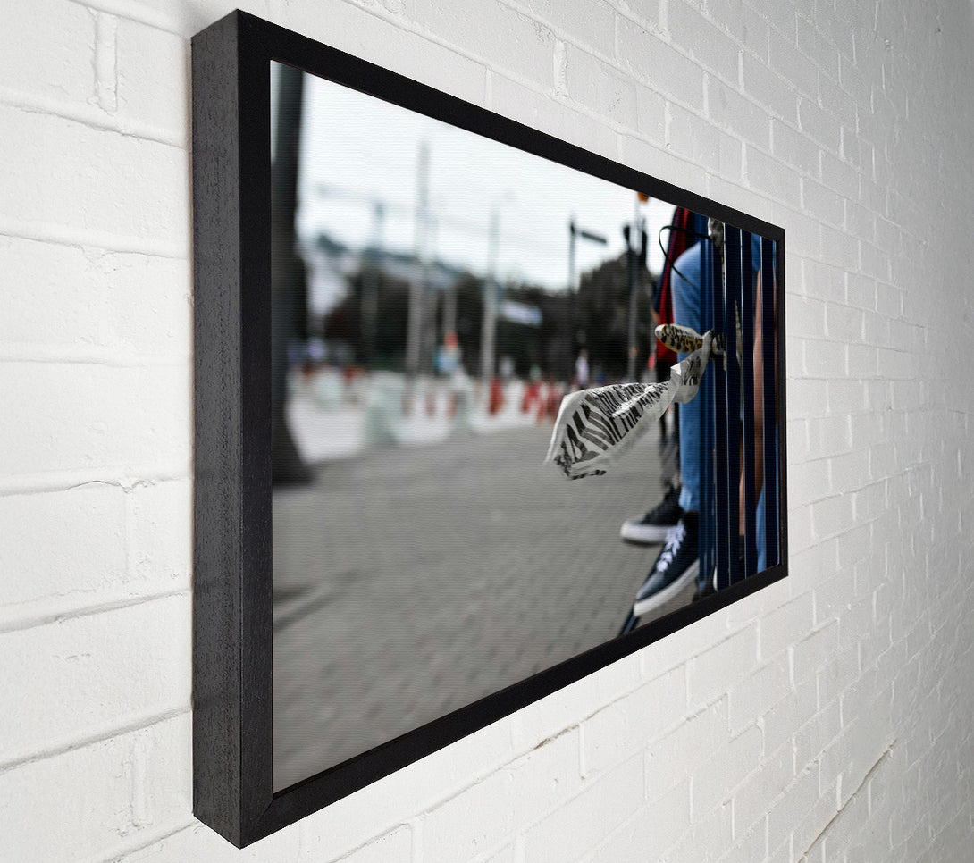  A Canvas Print of Blue Barrier Tapestry Canvas Print