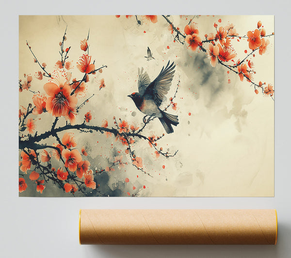 Orange Blossom Flight Giclee Print