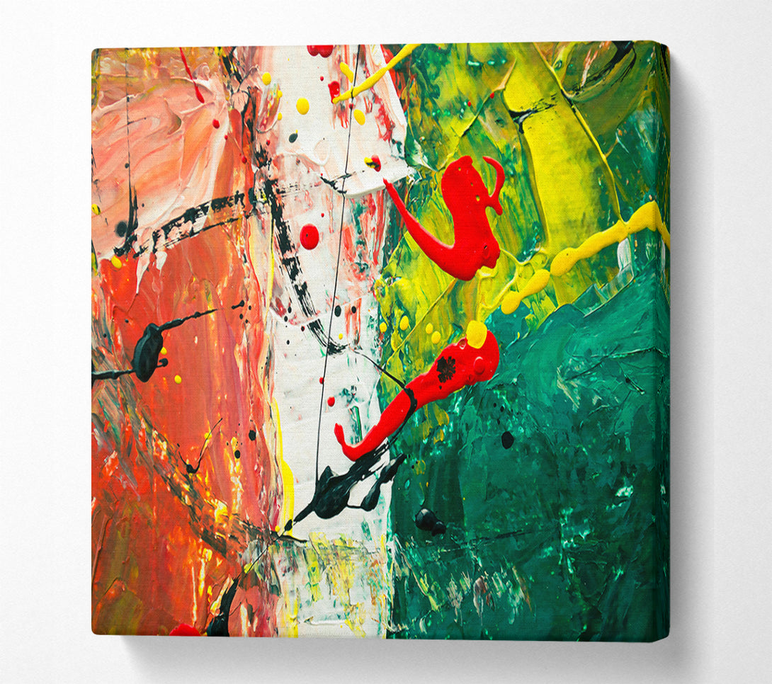  A Canvas Print of Emerald Splashes Of Color Canvas Print