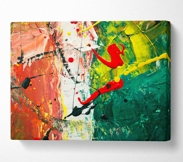  A Canvas Print of Emerald Splashes Of Color Canvas Print