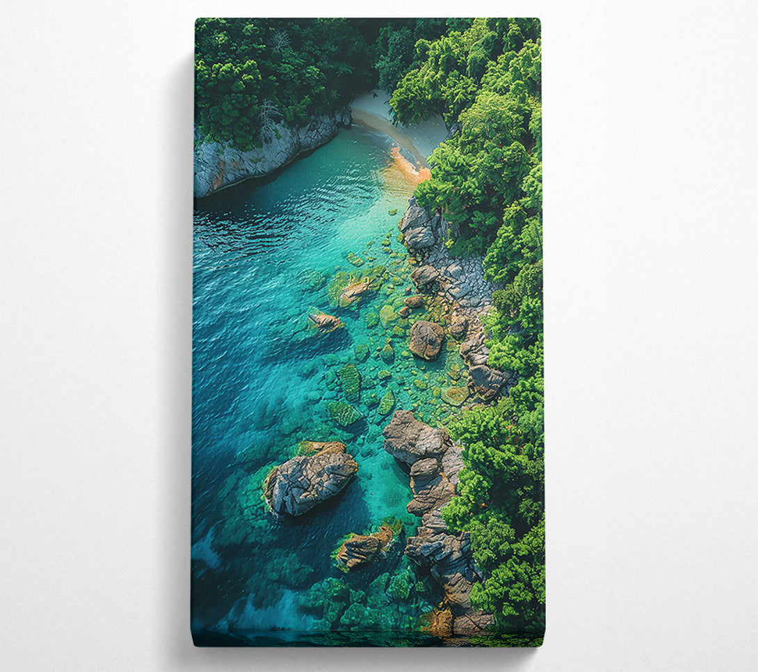  A Canvas Print of Azure Coastline Serenity Canvas Print