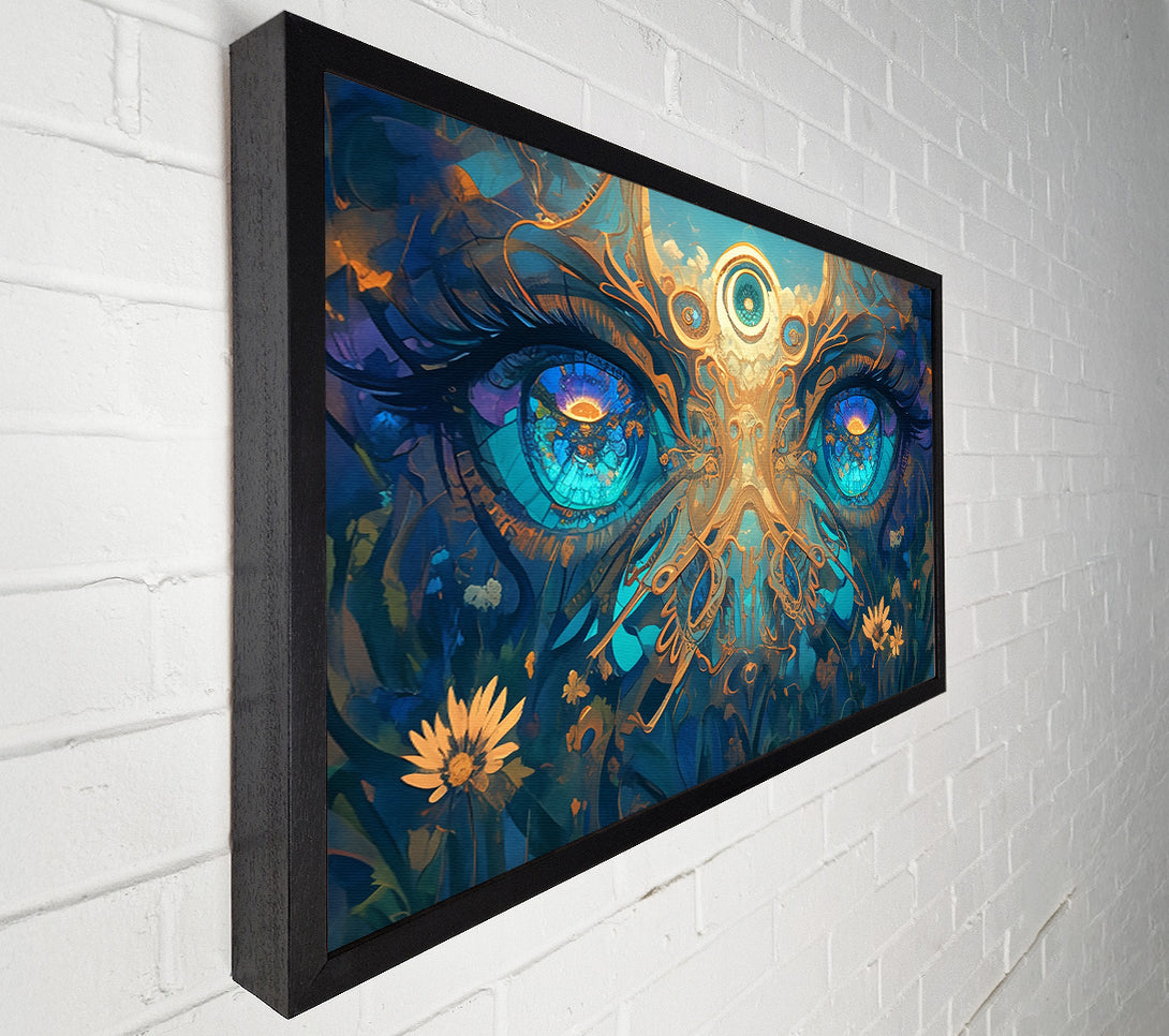  A Canvas Print of Azure Eyes Of Wonder Canvas Print