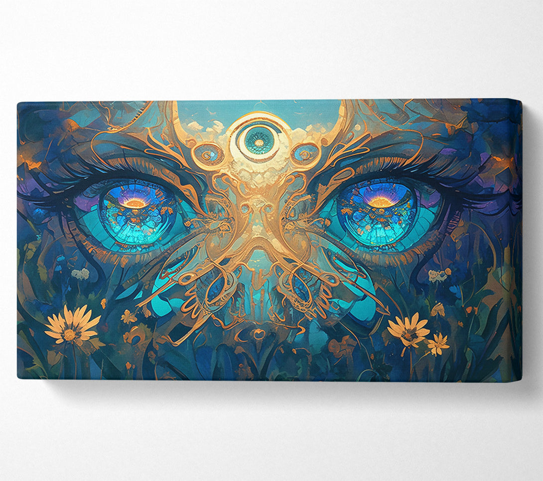  A Canvas Print of Azure Eyes Of Wonder Canvas Print