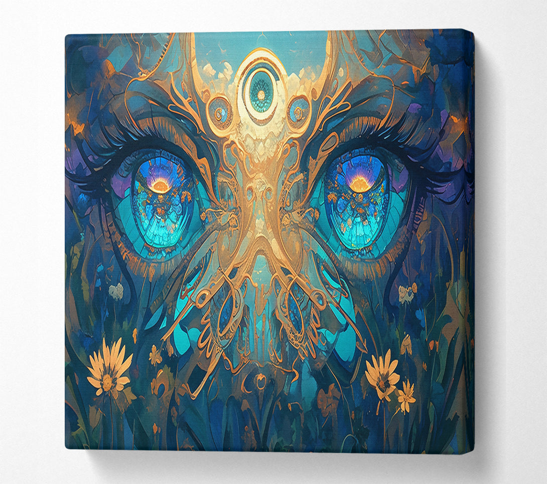  A Canvas Print of Azure Eyes Of Wonder Canvas Print