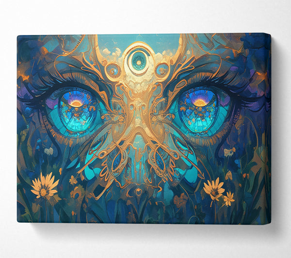  A Canvas Print of Azure Eyes Of Wonder Canvas Print