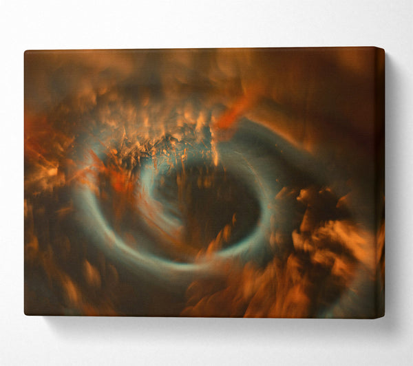  A Canvas Print of Orange Cosmic Swirl Canvas Wall Art