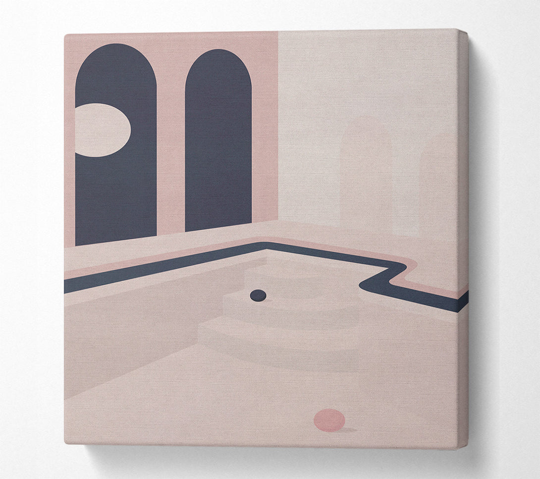  A Canvas Print of Abstract Empty Pool Canvas Art
