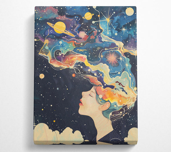  A Canvas Print of Golden Cosmic Dreams Canvas Print