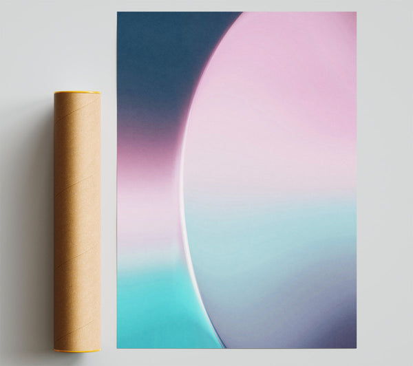 Pink And Blue Gradient Print