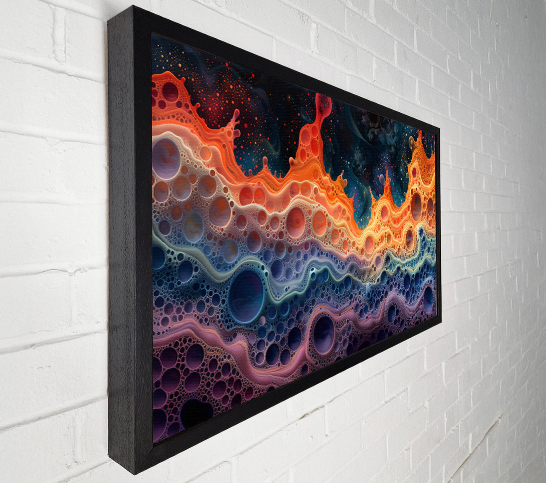  A Canvas Print of Orange Bubble Universe Canvas Art