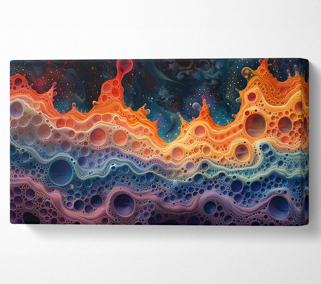  A Canvas Print of Orange Bubble Universe Canvas Art