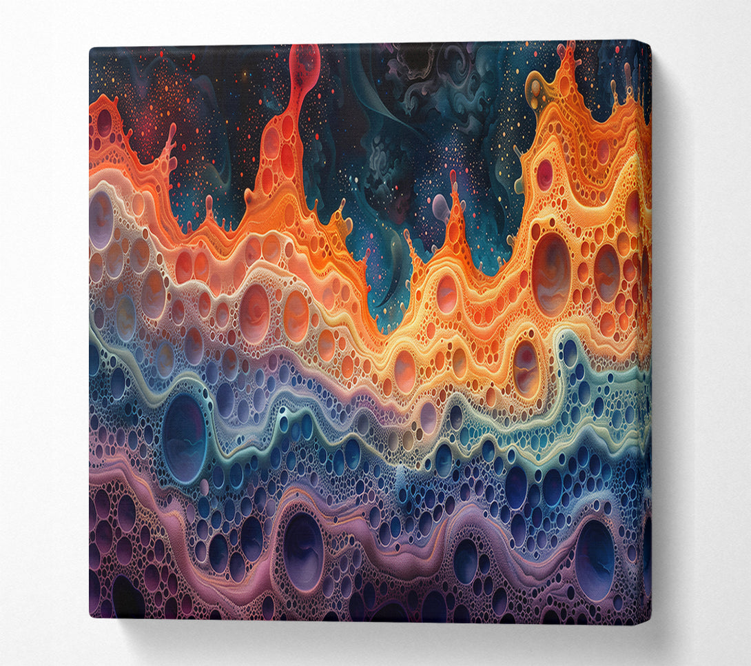  A Canvas Print of Orange Bubble Universe Canvas Art