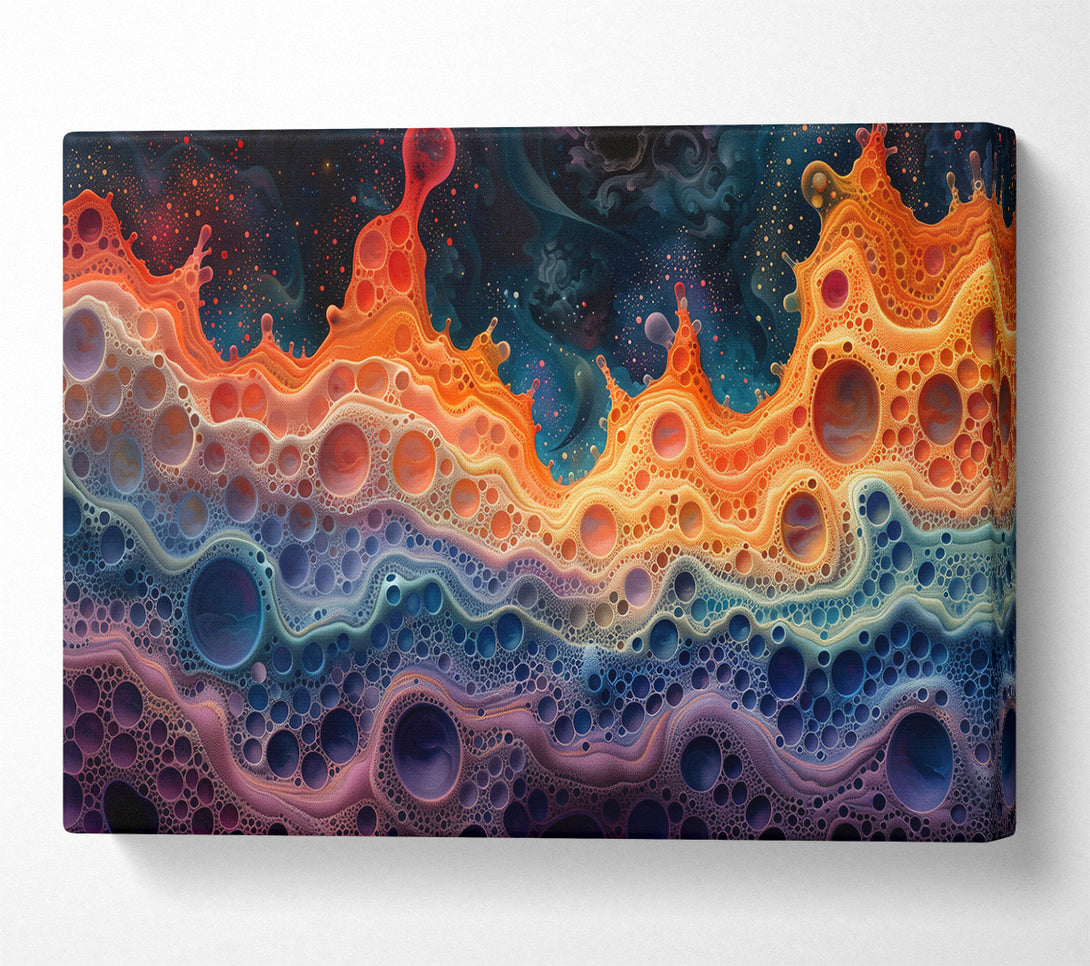  A Canvas Print of Orange Bubble Universe Canvas Art