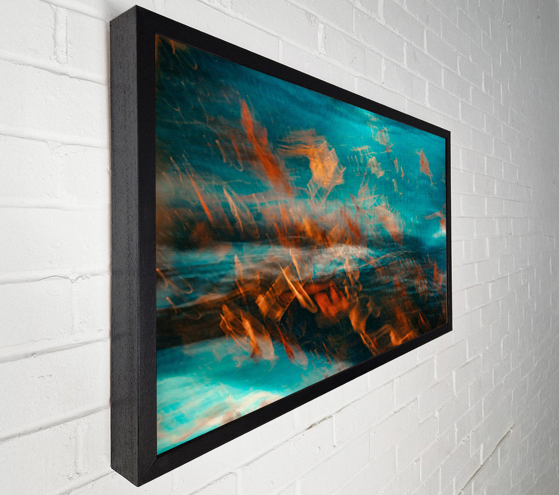  A Canvas Print of Azure And Amber Flow Canvas Wall Art