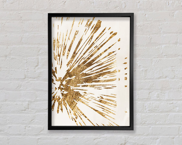 Abstract Gold Spikes Framed Print