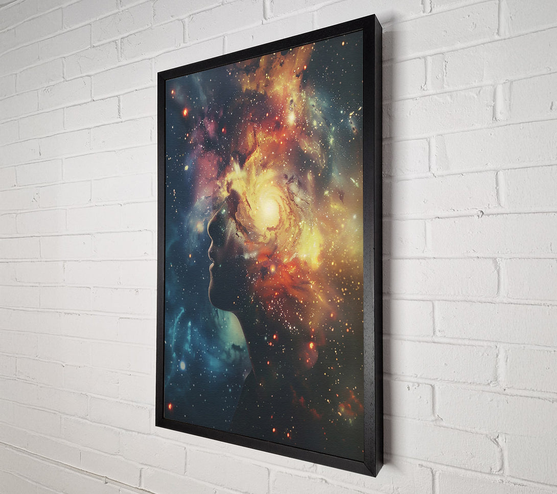  A Canvas Print of Golden Cosmic Embrace Canvas Art