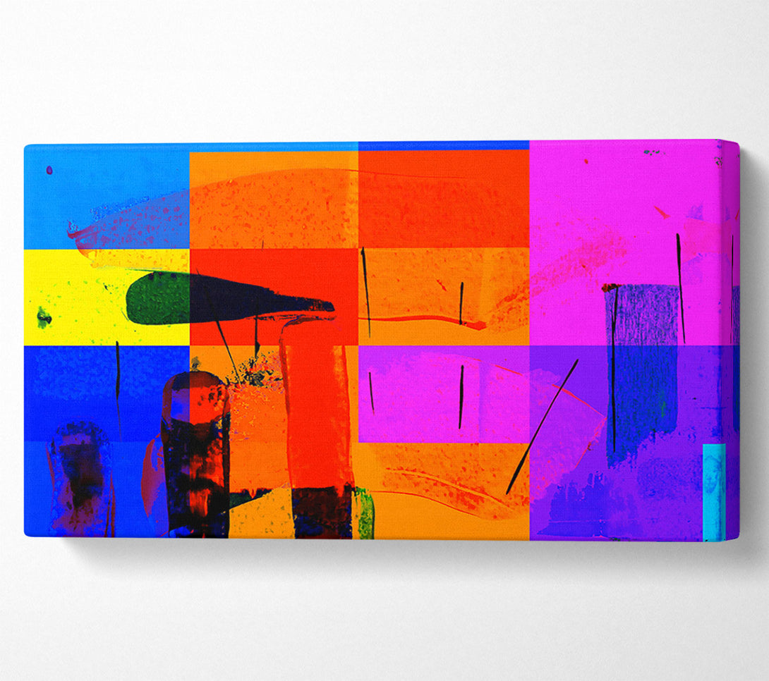  A Canvas Print of Orange Color Burst Canvas Wall Art