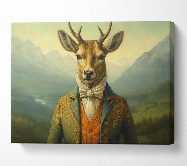 The Green Fawn'S Regalia Canvas Wall Art