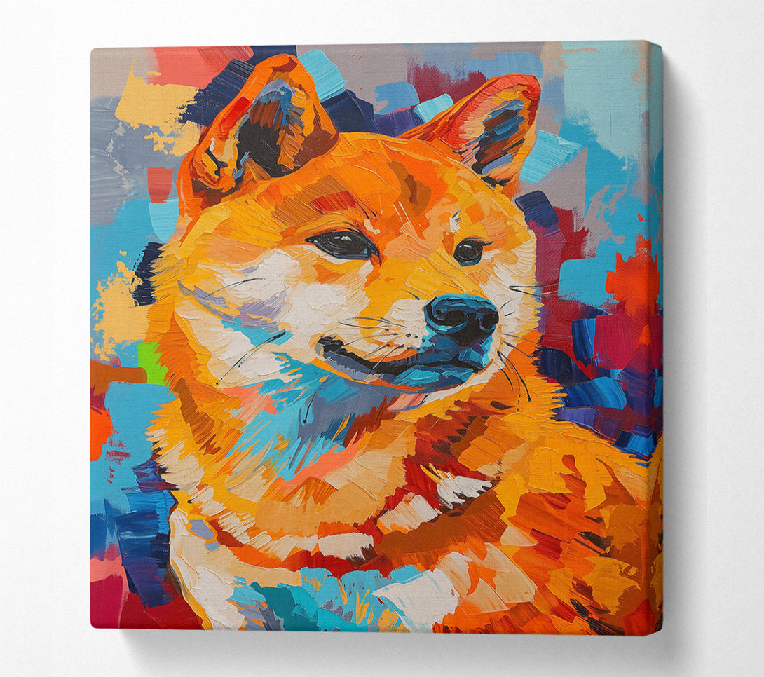  A Canvas Print of Orange Furry Gaze Canvas Wall Art