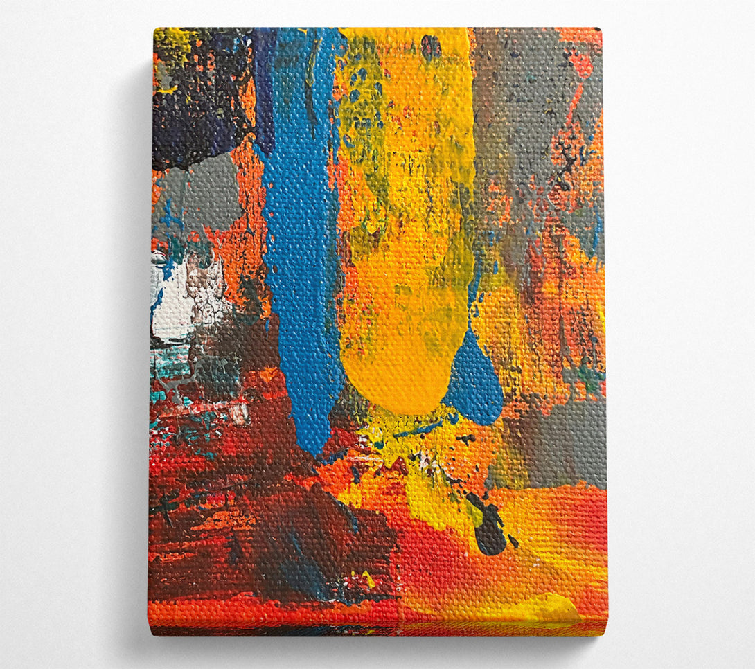  A Canvas Print of Golden Abstract Expressionism Canvas Print