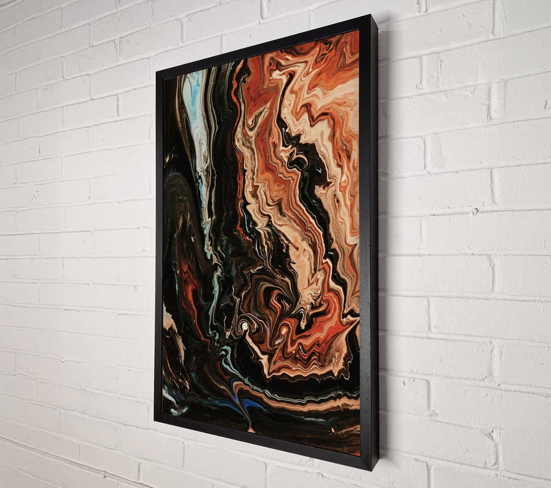 A Canvas Print of Tangerine Swirls Canvas Art