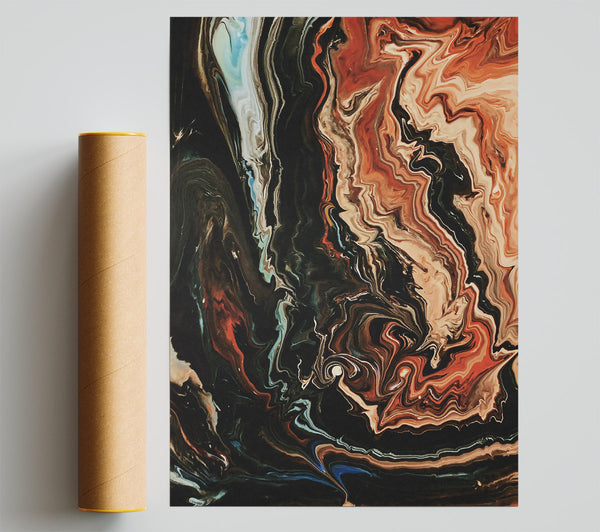 Tangerine Swirls Giclee Print
