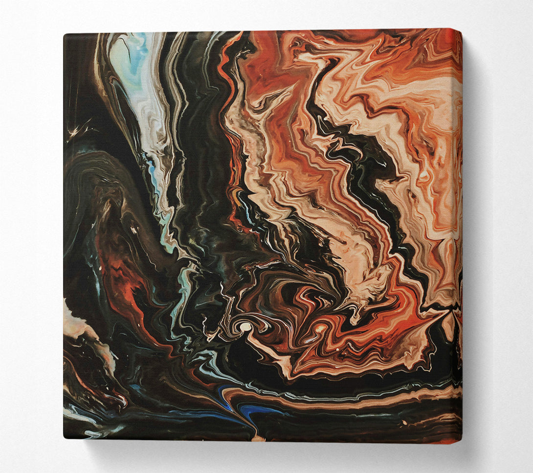  A Canvas Print of Tangerine Swirls Canvas Art