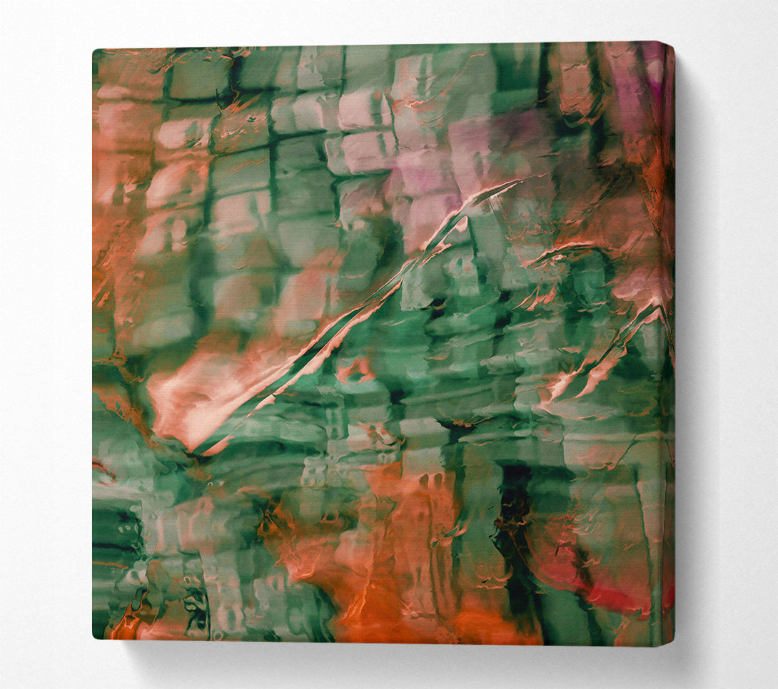  A Canvas Print of Emerald And Rust Dreams Canvas Wall Art