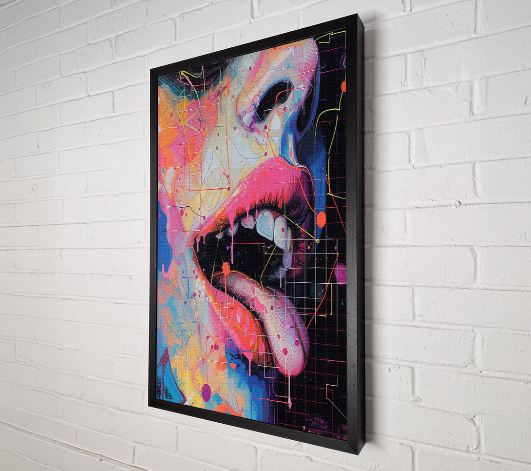  A Canvas Print of Abstract Lick Canvas Print
