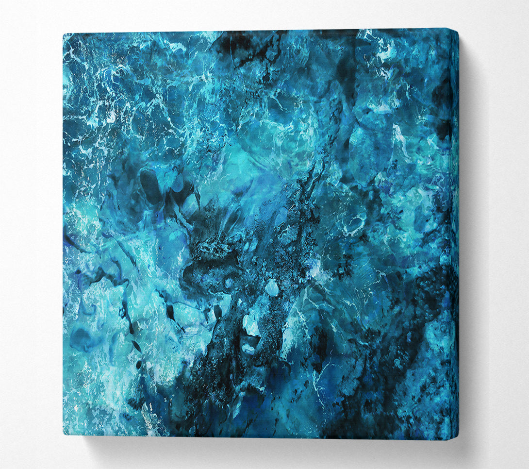 A Canvas Print of Azure Tidal Flow Canvas Art
