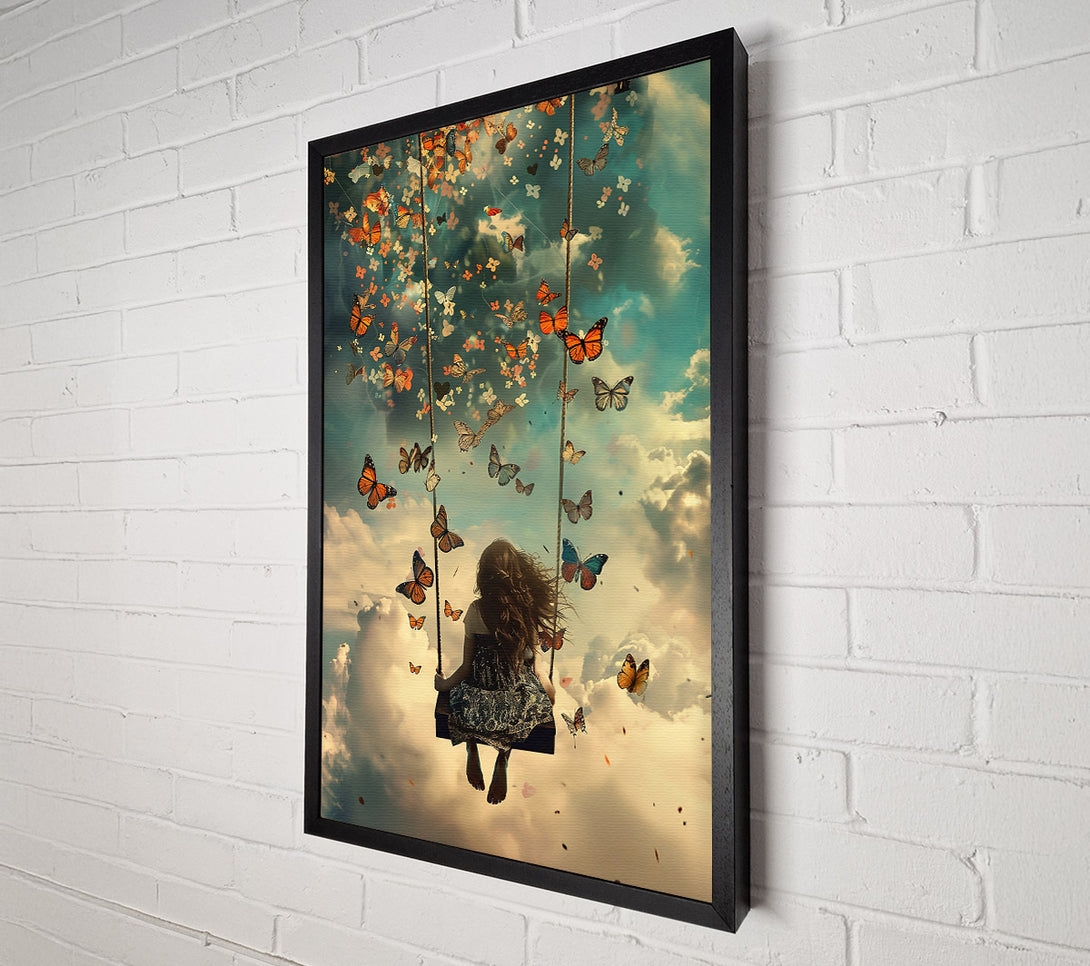  A Canvas Print of Teal Butterfly Dreams Canvas Print