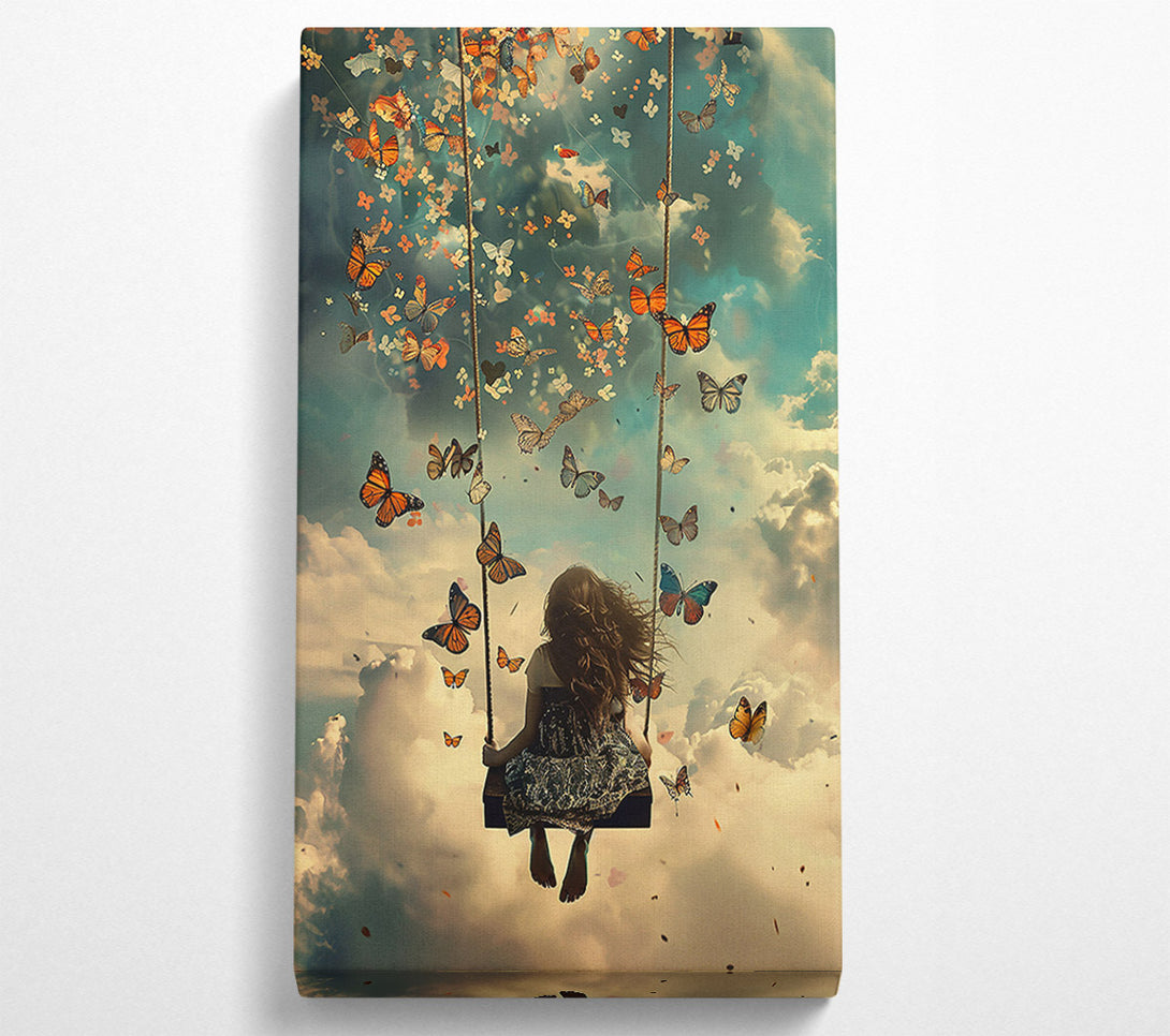  A Canvas Print of Teal Butterfly Dreams Canvas Print