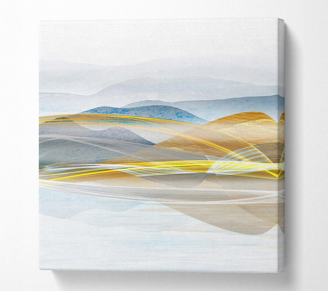  A Canvas Print of Abstract Line Mountains Canvas Wall Art