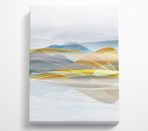  A Canvas Print of Abstract Line Mountains Canvas Wall Art