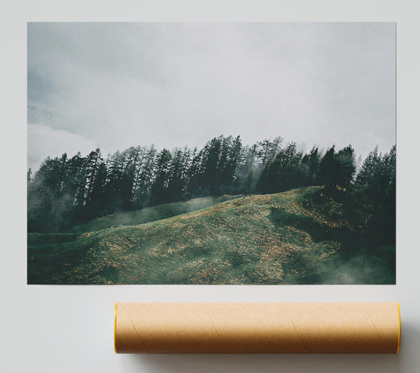 Emerald Mist Hills Poster