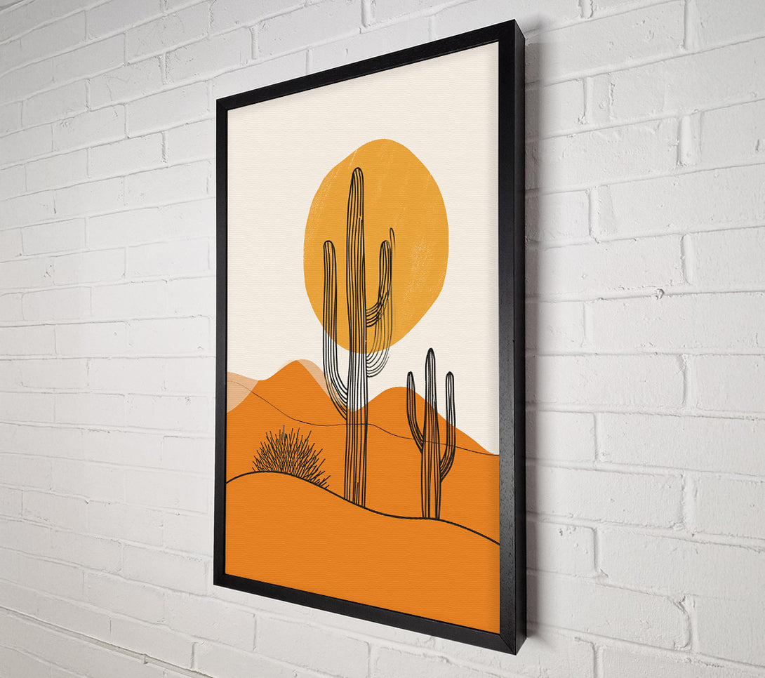  A Canvas Print of Orange Desert Sunset Canvas Print