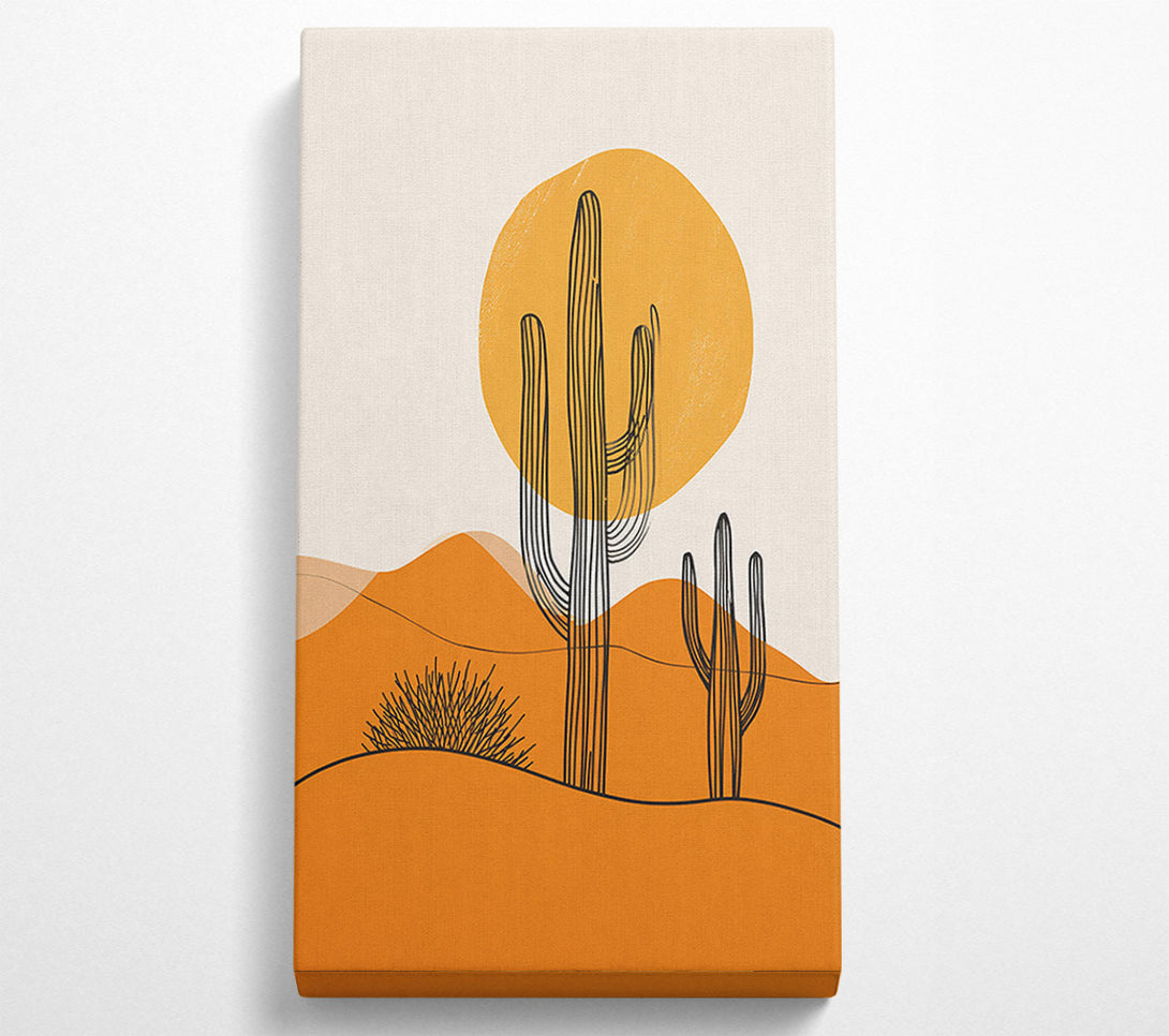  A Canvas Print of Orange Desert Sunset Canvas Print