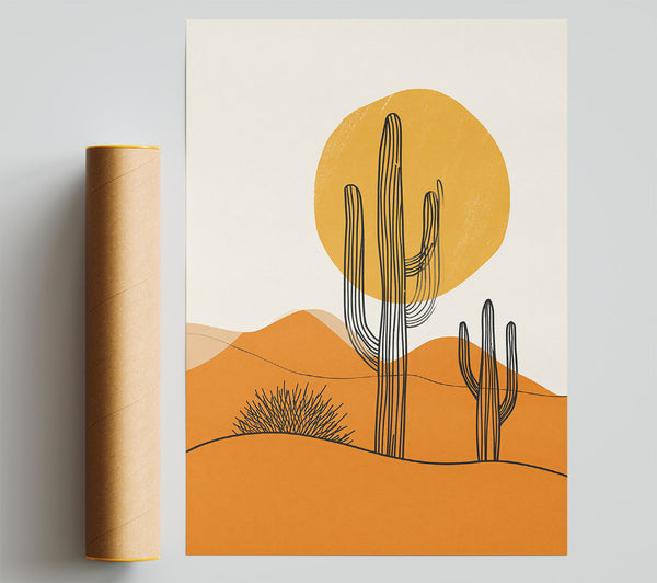 Orange Desert Sunset Print