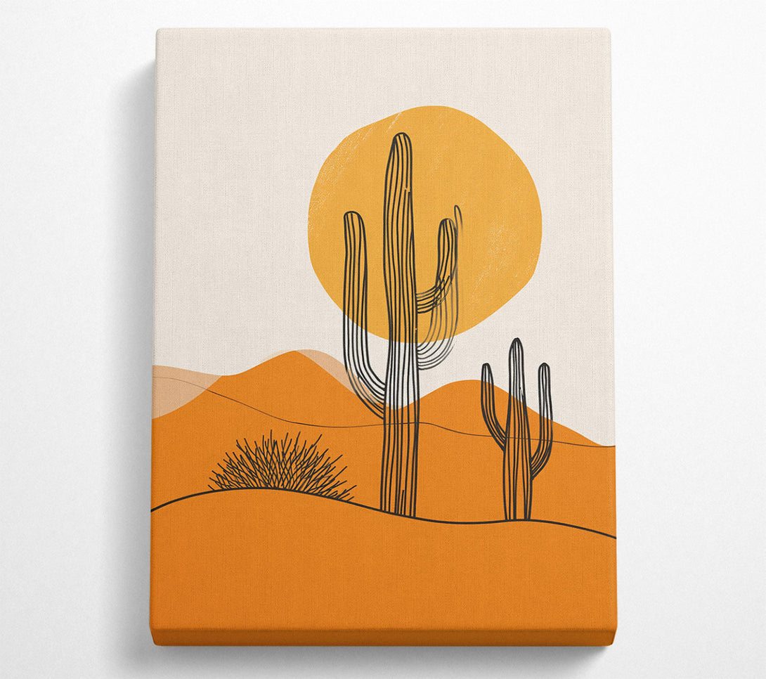  A Canvas Print of Orange Desert Sunset Canvas Print