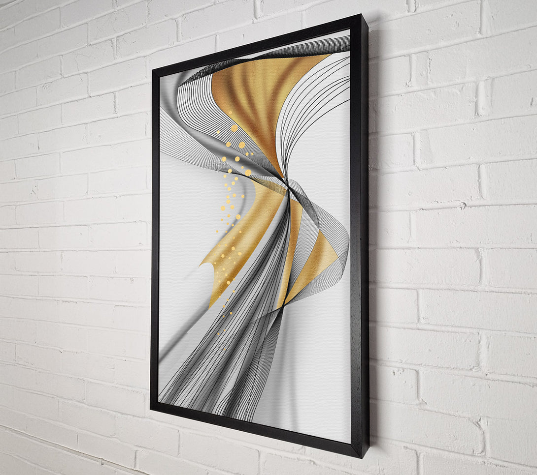  A Canvas Print of Abstract Lines And Gold Canvas Art