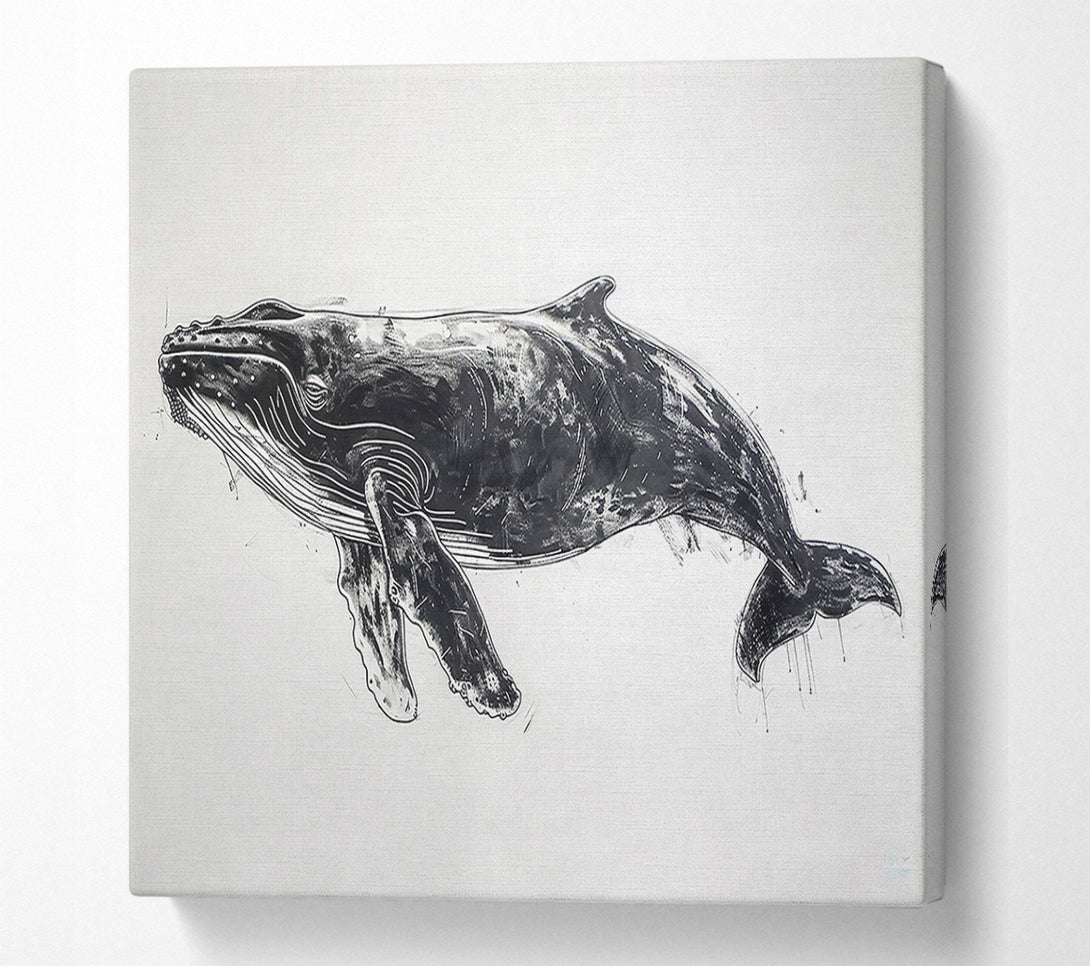  A Canvas Print of Black Whale'S Grace Canvas Wall Art