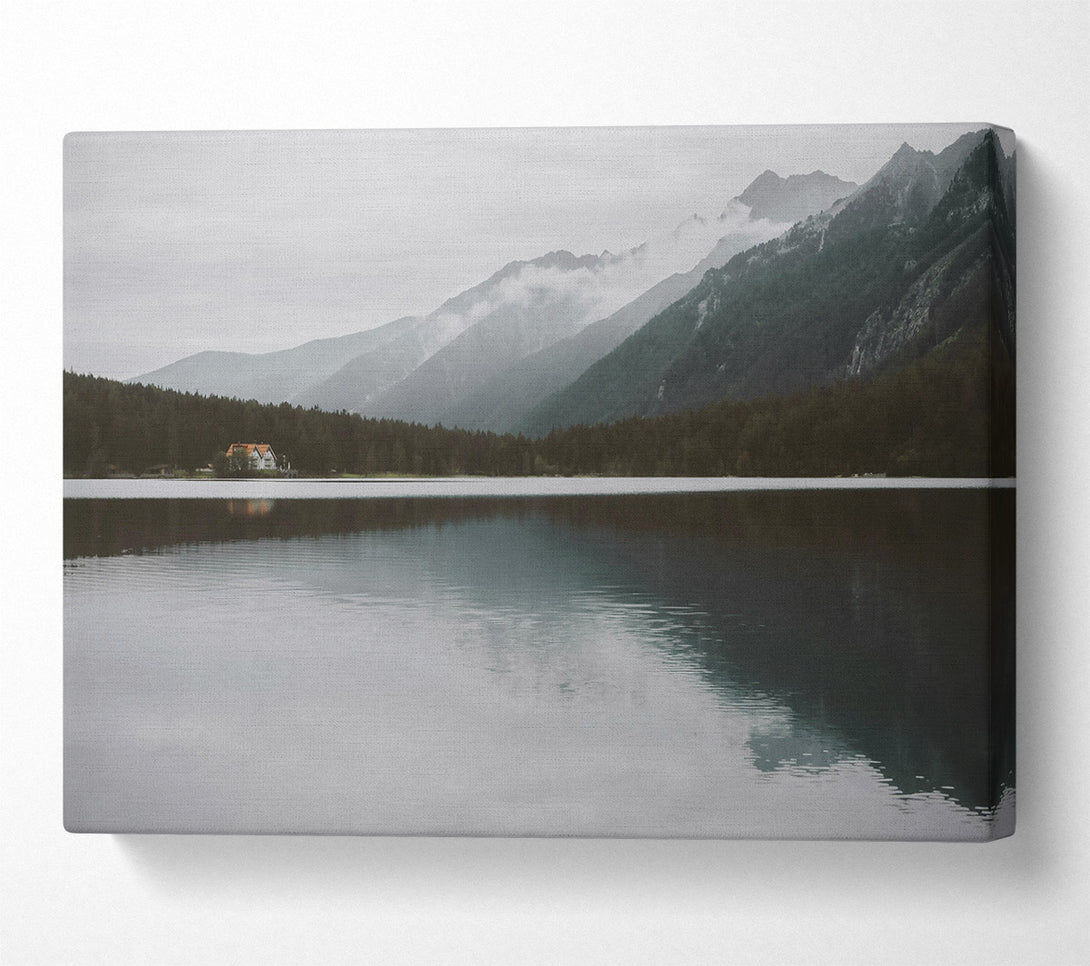  A Canvas Print of Azure Mountain Reflections Canvas Print