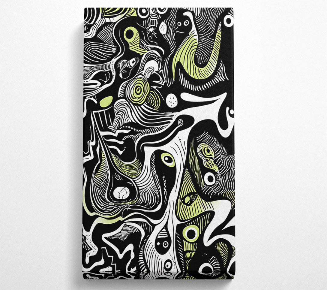  A Canvas Print of Abstract Lines Hues Canvas Wall Art