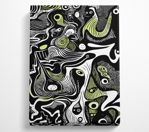  A Canvas Print of Abstract Lines Hues Canvas Wall Art
