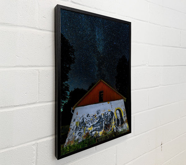 Red Roof Under Stars